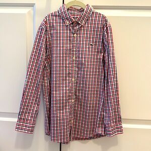 Vineyard Vines Performance Button Down | boy size Small 8-10 | red white blue
